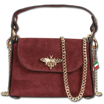 Imagen del producto de Bolso bandolera, color burdeos, para mujer, de cuero, modelo Florence, 65x19x14 cm, referencia D3OTF844D5