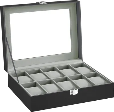 Productafbeelding van Famanu horlogebox met glazen deksel - transparant