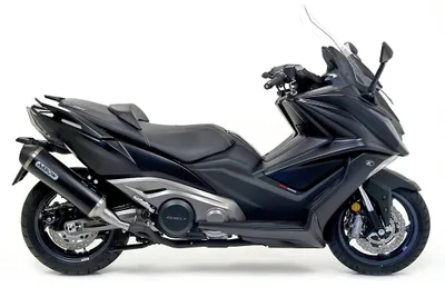 Produktbild von ARROW Urban Slip-On Schalldämpfer dunkel Aluminium mit dunkler Endkappe für Kymco Ak 550