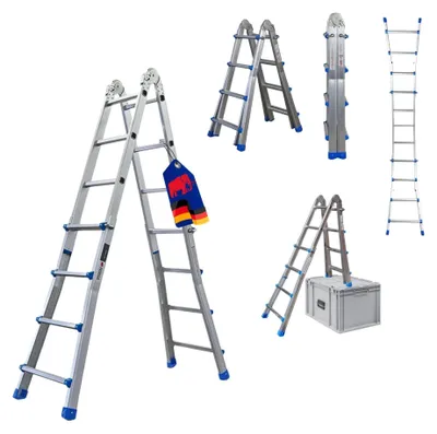 Produktbild von Leiter/Teleskopleiter - Multifunktional - 4 m - Aluminium - Silber