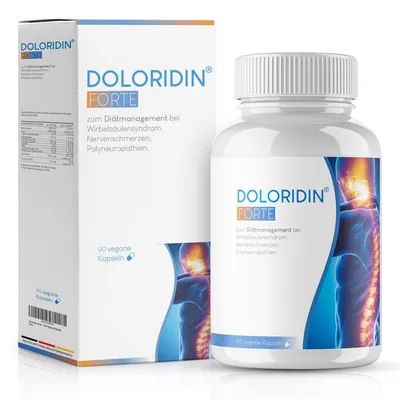 Immagine prodotto di Doloridin Forte, capsule con micronutrienti per il normale funzionamento del sistema nervoso, 90 capsule
