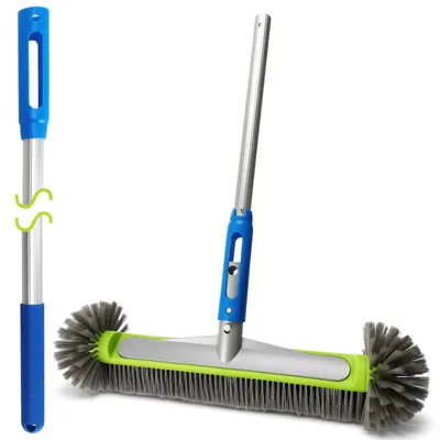 Obrázek produktu pro Čisticí kartáč do bazénu s rukojetí, 44 cm kartáč, 160 cm tyč, sada, pro čištění bazénu