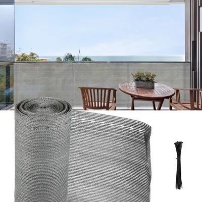 Produktbild von Clanmacy 1,8x25m Zaunblende Sichtschutz, 150g/m² HDPE, Tennissichtschutz, Anthrazit, Sonnenschutz, Windschutz, mit Kabelbindern