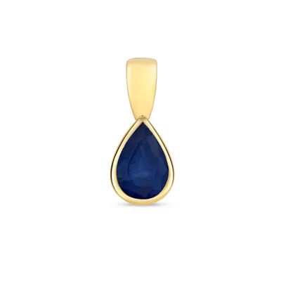 Produktbild von 9 Karat (375) Gold Damen - Anhänger mit Saphir - 14mm*6mm; TRS34369KY
