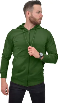 Produktbild von Sweatshirt mit Zipper Royyen 4647-1 Hoodie Big Size Plus – DUNKEL GRÜN / 6XL
