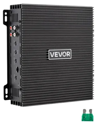 Obrázok produktu pre VEVOR 2-kanálový zosilňovač do auta, koncový zosilňovač triedy AB, prepojiteľný, max. 2 x 300 W pri 4 ohmoch / 2 x 600 W pri 2 ohmoch, vysokovýkonný zosilňovač pre SUV, pickupy, terénne vozidlá, viackanálový audio zosilňovač