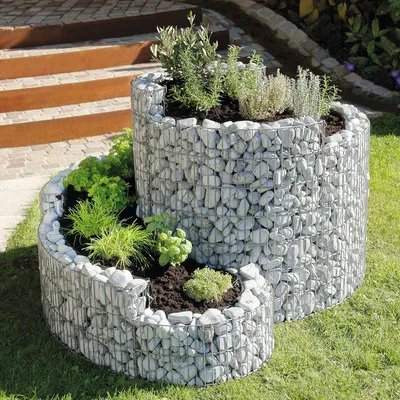 Produktbild von Kräuterspirale bellissa Gabione Grünkraut 140 x 110 x 80 cm