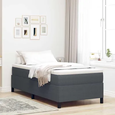Immagine prodotto di Maison Exclusive - Letto boxspring grigio scuro 100 x 200 cm in tessuto di velluto a coste