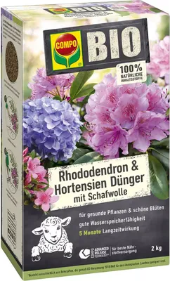 Produktbild von COMPO  Rhododendron- und Hortensien Dünger mit Schafwolle - 2 kg