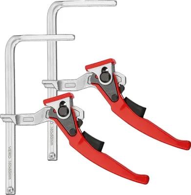 Immagine prodotto di Pinze per seghe per rotaie, forza di serraggio di 220 kg, design a cricchetto rapido, acciaio in lega durevole