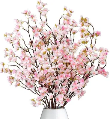 Produktbild von Famanu Kunstblumen Kirschenblüten mit biegsamen Stielen - 4 Stück