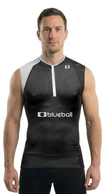 Zdjęcie produktu dla Bielizna sportowa Blueball - kompresyjna koszulka bez rękawów, kolor czarny, rozmiar L, męska