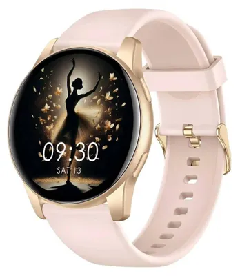 Zdjęcie produktu dla Inteligentny zegarek damski/męski z wyświetlaczem HD, smartwatch z Bluetooth, funkcją odbierania połączeń, monitorowaniem tętna, SpO2, monitorowaniem snu, wodoodpornością IP68, kompatybilny z iOS, kolor różowy