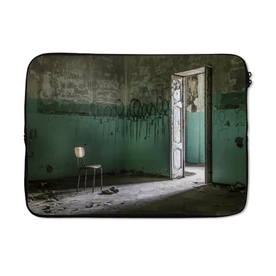 Produktbild von MuchoWow® Laptop Hülle 14 ZollStuhl - Stein - Tür - Architektur Laptoptasche - Laptoptasche - Stoßsicher - Schutzhaube