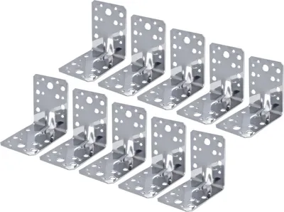 Immagine prodotto di Alberts 820015 Connettore angolare per impieghi gravosi, acciaio inox, 150 x 150 x 65 mm, set da 10