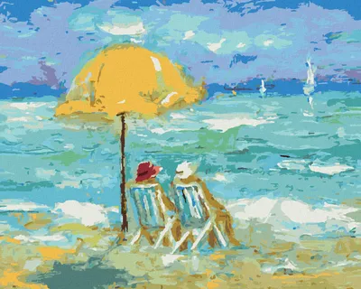 Produktbild von Zuty - Malen nach Zahlen - URLAUB AM STRAND, 40x50 cm, mit Keilrahmen (bereits gespannt)