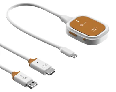 Produktbild von j5create JVWAW61, Dongle, USB, USB Typ-C, Weiß, 1 A, 0 - 40 °C