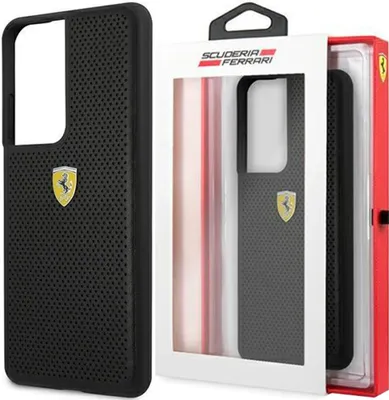 Produktbild von Ferrari Fespehcs21Lbk S21 Ultra G996 Czarny/Schwarz Hardcase On Track Perforiert