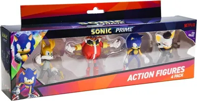 Immagine prodotto di Personaggio d'azione di Sonic Prime confezione da 4 pezzi S1 7 cm
