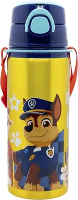 Zdjęcie produktu dla Aluminiowa butelka do picia Paw Patrol 730 ml ze słomką i paskiem do przenoszenia