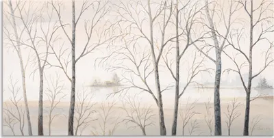 Produktbild von ARTland Wandbild Alu für Innen & Outdoor Seeufer am Wald I Größe: 40x20 cm