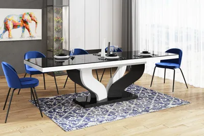 Produktbild von Design Esstisch Tisch HEB-222 Hochglanz ausziehbar 160 bis 256 cm