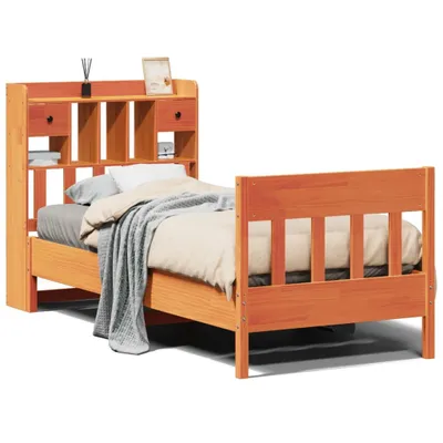 Produktbild von Massivholzbett ohne Matratze Wachsbraun 100x200 Kiefernholz
