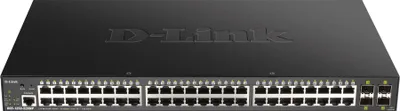 Produktbild von D-Link DGS-1250-52XMP Gigabit Switch PoE 52-Port Smart Managed PoE+ 4x 10G
