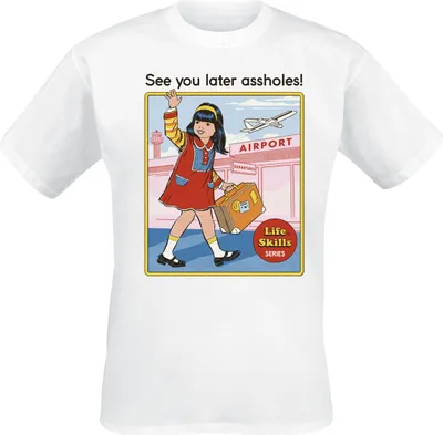 Produktbild von Steven Rhodes T-Shirt Herren See You Later Assholes weiß M