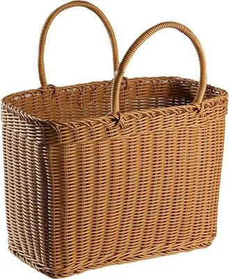 Produktbild von 360Home Korbtasche Korb Geflecht Kunstrattan Braun Gewebte Griffe25*19*37cm