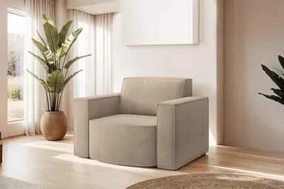 Produktbild von Sessel Designersessel PALMA in Stoff Noel Beige