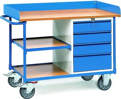 Immagine prodotto di fetra 2437 - Stahl - Blau - 400 kg - 4 Rad/Räder - 16 cm - 65 cm
