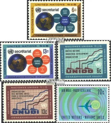 Produktbild von Briefmarken UNO - New York 1968 Mi 196-197,200-201,202 (kompl.Ausg.) gestempelt Sondermarken