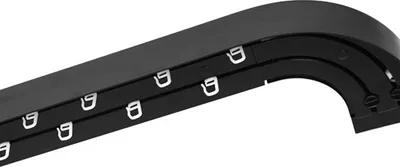 Produktbild von 2- läufig 270 cm Gardinenstange Innenschiene Decke Blende 5 cm schwarz Schiene Vorhangschiene Gardinenschiene Rundbogen Innenlaufrollen mit Faltenhaken