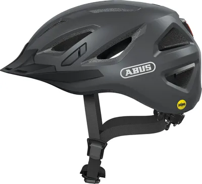 Produktbild von ABUS Stadthelm Urban-I 3.0 MIPS - Fahrradhelm mit Aufprallschutz, Rücklicht, chirm und Magnetverschluss - für Damen und Herren - Grau Matt, Größe L (56-61 cm)