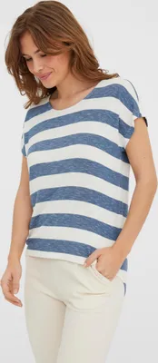 Produktbild von Vero Moda 5715214070958, T-Shirt, Erwachsener, Weiblich, Blau, XS, Runder Halsausschnitt