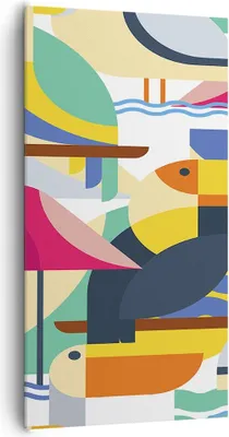 Produktbild von Bild auf Leinwand - Leinwandbild - Vogel Abstraktion - 65x120cm - Wand Bild - Wanddeko - Wandbilder - Leinwanddruck - Bilder - Kunstdruck - Wanddekoration - Leinwand bilder - Wandkunst - PA65x120-3747