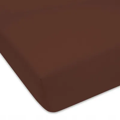 Produktbild von Designpremium Spannbettlaken Baumwolle Jersey 200x200 cm Braun