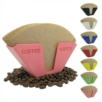 Kaffeefilterhalter, Stand- & Wandhalterung, rosa, für 100 Filter