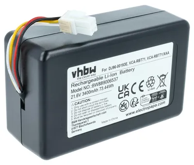 Produktbild von vhbw Akku Ersatz für Samsung DJ96-00193E, VCA-RBT71/XAA, VCA-RBT71 für Saugroboter (3,4 Ah, 21,6 V, Li-Ion)