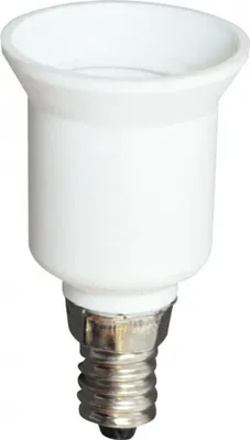 Image de Transformateur de douille e14 en e27 tibelec, blanc 60 w