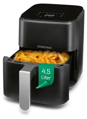 Produktbild von GOURMETmaxx Heißluft-Fritteuse 1200W schwarz matt Digital 4,5l