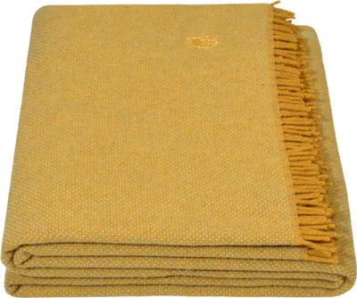 Produktbild von Zoeppritz Schurwolle Plaid mit Fransen Must Relax Farbe curry Größe 130x190