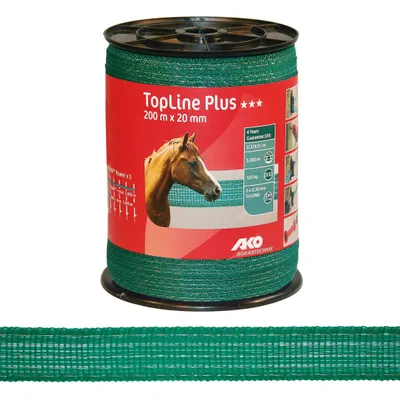 Produktbild von Weidezaunband TopLine Plus TriCOND grün 20 mm, 0,374 Ohm/m, 200 m