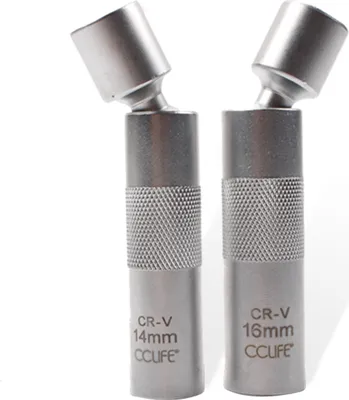 Produktbild von CCLIFE Magnet Zündkerzenschlüssel 14 16 mm 3/8' Zündkerzen Glühkerzen Zwölfkant Einsatz