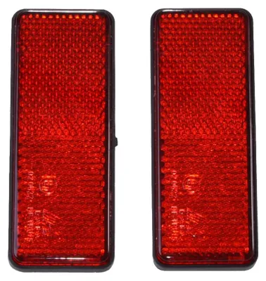 Productafbeelding van Reflector set van 2 vierkant rood