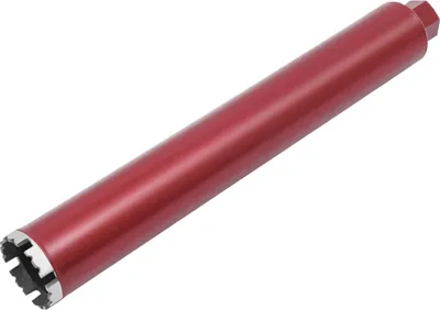 Produktbild von Beton-Kernbohrkrone - M22 Gewinde - Nassbohren - Effektive Bohrtiefe 410 mm - Wandstärke 4 mm - Für Kernbohrmaschine - Hohe Härte - Rot