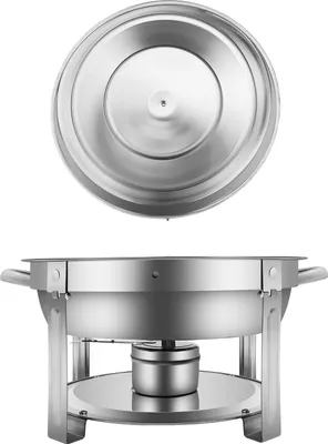 Obrázek produktu pro Chafing dish, nerezová ocel 410, objem 7,5 litru, stříbrná barva