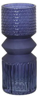 Glasvase, blau, 10 x 25 cm, 1 Stück