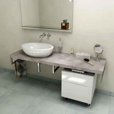 Produktbild von Sapho AVICE Waschtischplatte 120x50cm, Stärke 5cm, Cement